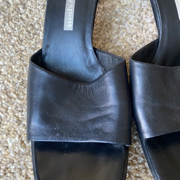 Women’s Easy Spirit Black Open Toe Heel Slide Sandals Size 9.5 - Picture 3 of 11